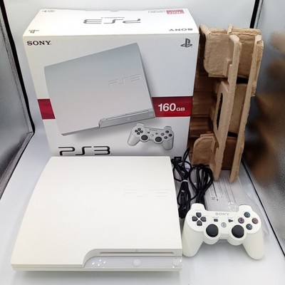 PS3 Console Slim White CECH-3000A With Box Japanese Tested