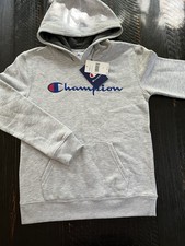 Champion Un sex Gray Hoodie Sweatshirt Fleece Inside M 10-12 