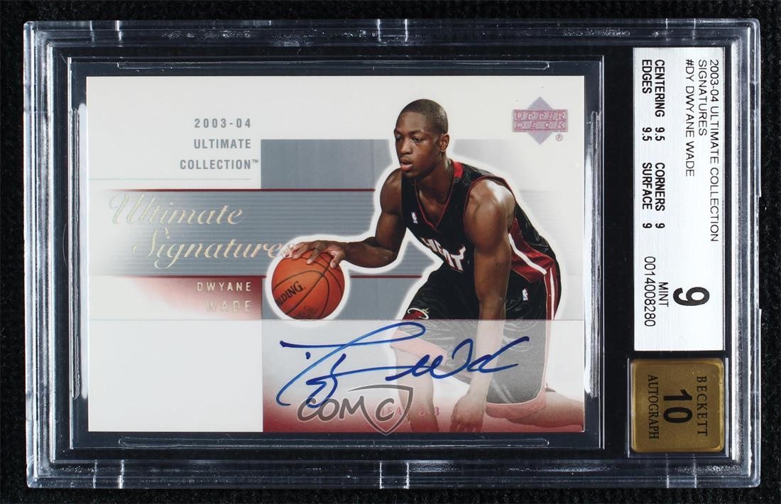 2003-04 Ultimate Collection Signatures Dwyane Wade #DY-A BGS 9 MINT Auto HOF m1f