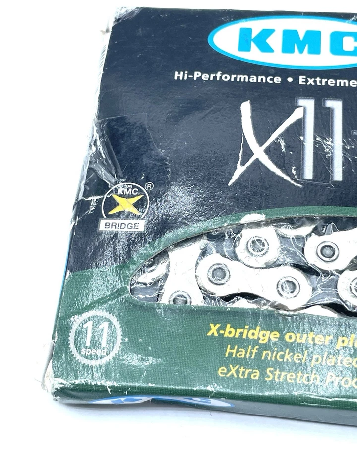 Цепь KMC 11 скоростей X11 серебристая и серая для горного/дорожного велосипеда 114 звеньев - Изображение 2 из 4