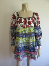 Alice+Olivia Floral & Paisley Off the Shoulder M Cotton and Silk Mini Dress