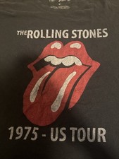 Vintage-Style Rolling Stones Tour of the Americas 1975 T-Shirt Men's Medium