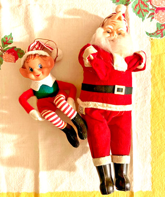 Vintage 1960s  Dream Doll  Santa and Pixie Elf