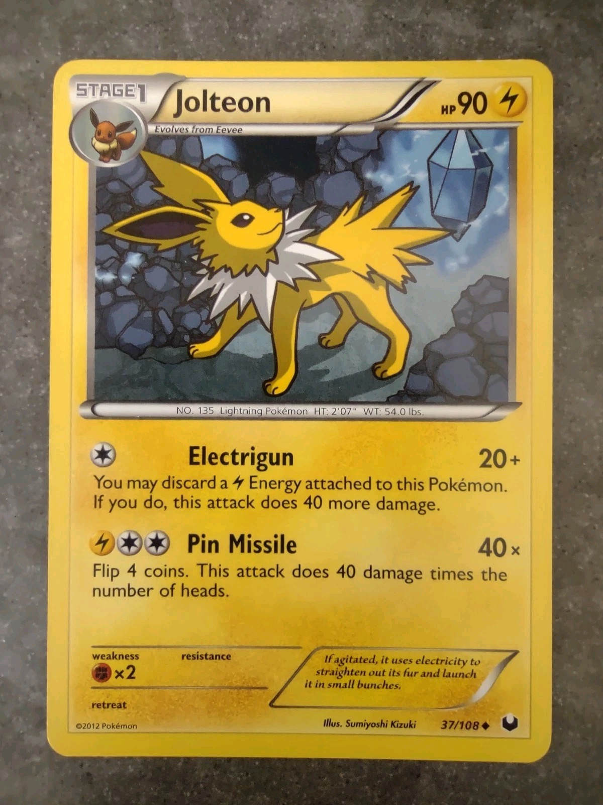 **Mint**Jolteon 37/108 Uncommon Dark Explorers Pokemon Card 