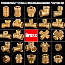1/2"Brass Reducing Tee/Elbow/Straight/Cross Fitting MIP & FIP Water Pipe Adapter