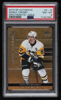2019 SP Authentic Spectrum FX Veterans Bounty Gold 40/50 Sidney Crosby PSA 8 0ll