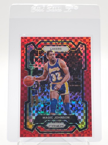 MAGIC JOHNSON 2023-24 PANINI PRIZM BASKETBALL RED POWER /75 #185 LAKERS Q7128