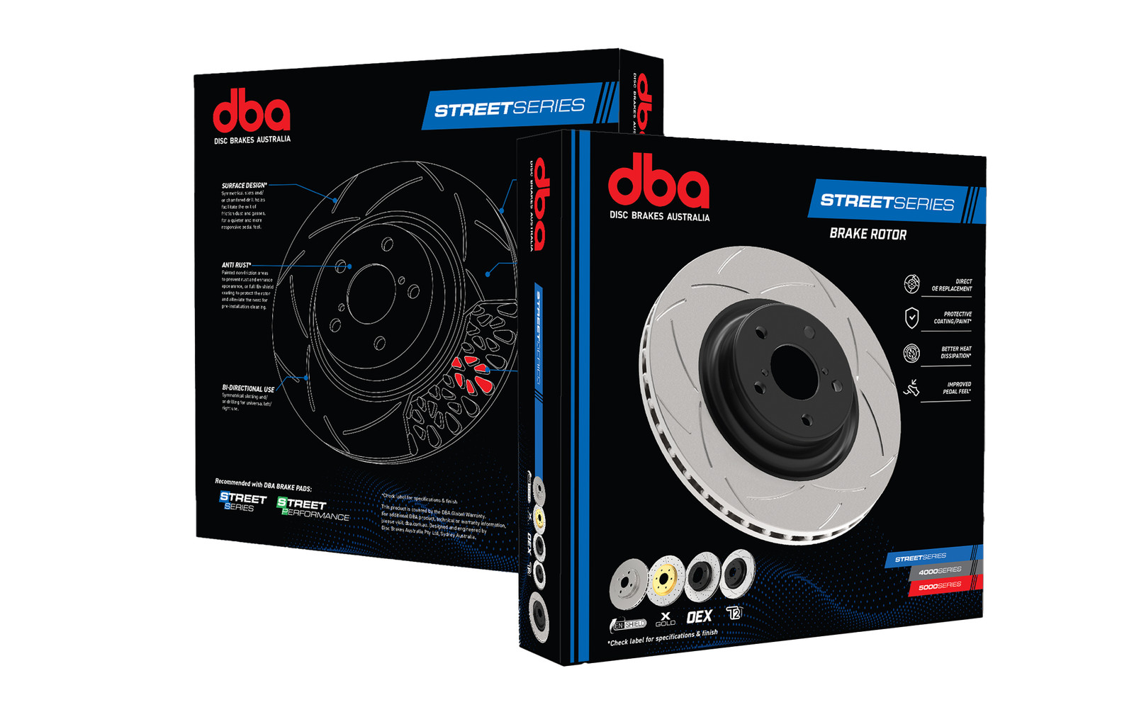 DBA for 2005 Pontiac GTO T-Slot Uni-Directional Front Slotted Rotor