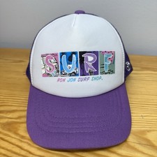 Ron Jon Surf Shop Hat Purple Youth Foam Mesh Trucker Snapback Fits 17-21" Heads