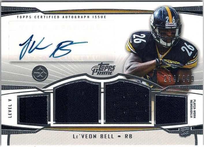Le'Veon Bell Topps Supreme Autograph Quad Relics #LB Base