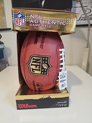 Wilson NFL Authentic Game Ball Football The Duke Roger Goodell New In Box.