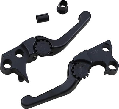 PSR Anthem Shorty Black Clutch Brake Lever Set Harley Softail Deuce 00-07