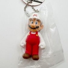 Fire Mario Super Mario Bros. Mini Charm Llavero Japón Nintendo #846