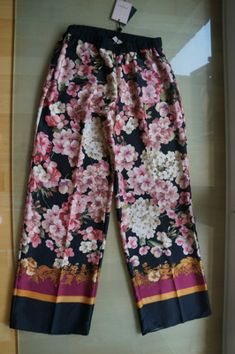 Twinset Milano Palazzo Hose Größe 38/40 florales Motiv NEU Edel