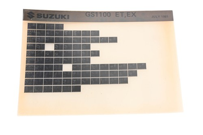 #ad OEM Suzuki GS1100ETEX GS1100 ET EX Parts Catalog Microfiche Rev:7 1981 $10.45