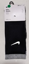 Nike Spark Cushioned Running Crew CU7200 010 men black socks 8-9.5 Brand New