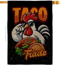 TACO Trump Burlap Flag Tapestry Burlap Wall Hanging Decor Home Porch Trade