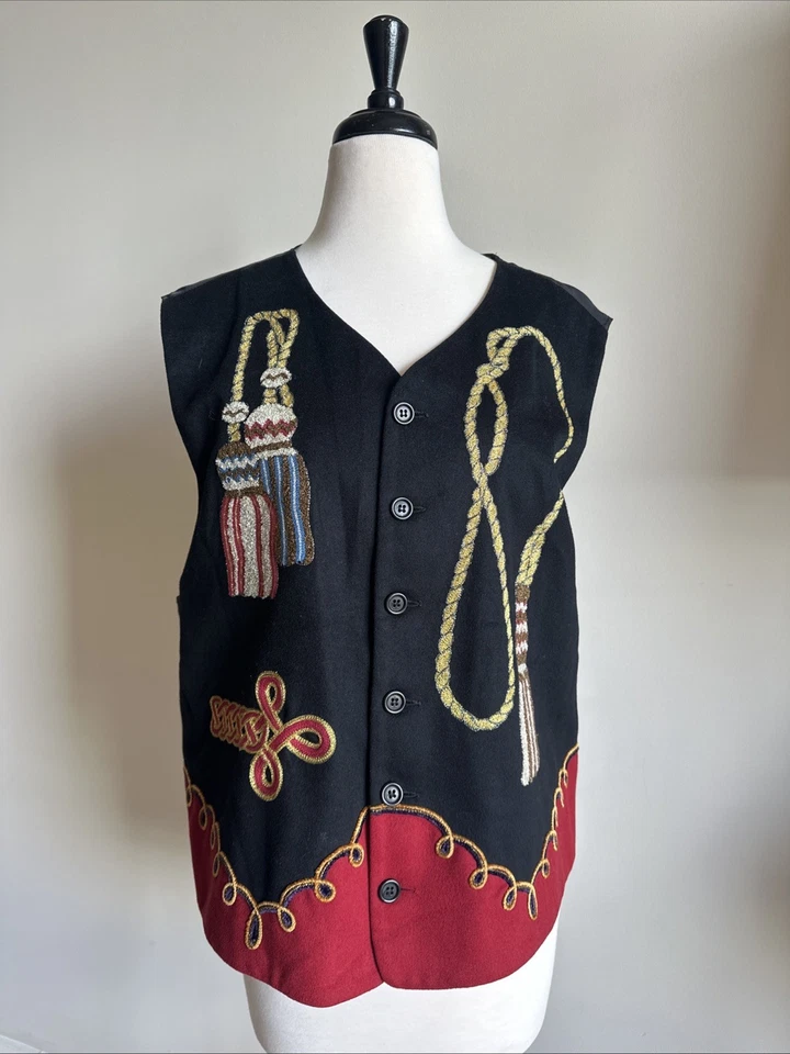 Chaleco Borlas Bordadas BYBLOS De Colección. Talla UE 54. Como nuevo. Hecho en Italia. Foto 2 de 4