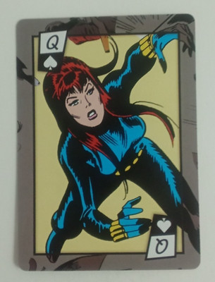 Marvel Comic Hero Playing Card Black Widow Queen Spades