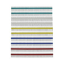 10Pcs 40Pin Male Single Row Straight Strip Pin Header PCB Panel 2.54mm 5 Colors