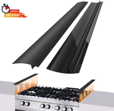 FLSEPAMB Silicone Stove Gap Covers, 2 Pack Heat Resistant Oven Gap Filler Seals 