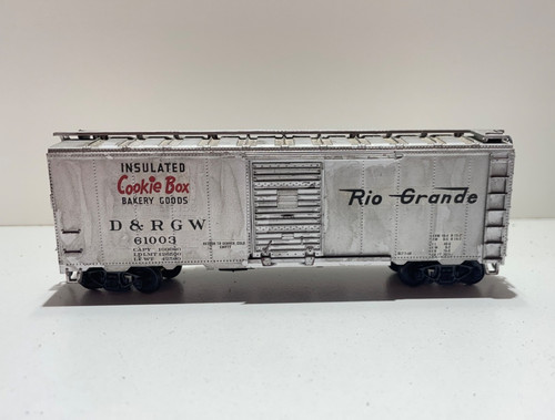 Coche de carga personalizado Athearn escala HO D&RGW #61003 40' 'Cookie Box' sin caja | Condition: Used