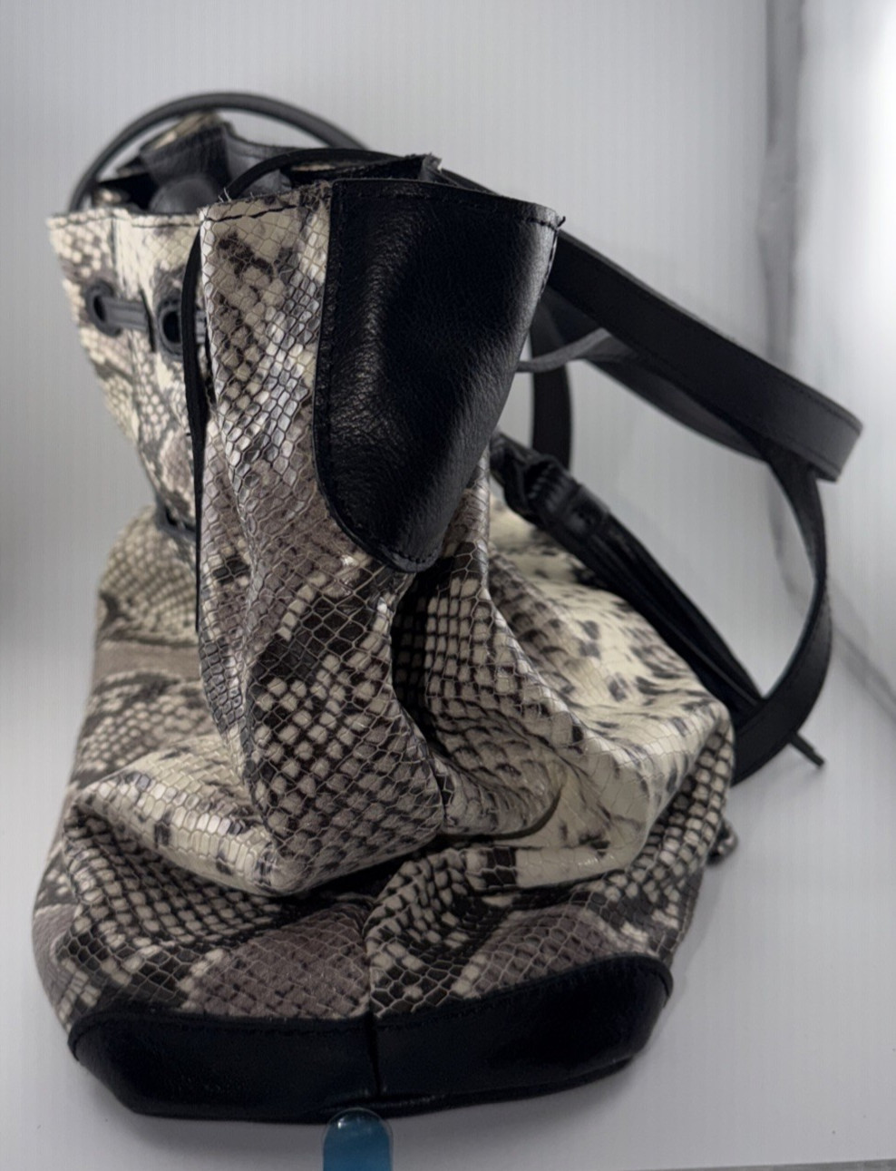 Patricia Nash Purse Leather Python Snakeskin Witn… - image 4