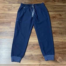Figs Technical Collection Joggers Scrub Pants Drawstring Blue Womens Size M