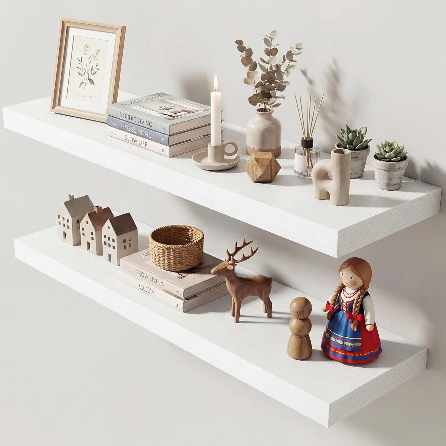 Large 36" Floating Shelves Set of 2 - Stylish Wall Storage for Any Room