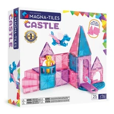 Magna-Tiles Castle 25-Piece Magnetic Construction Set, The Original Magnetic ...
