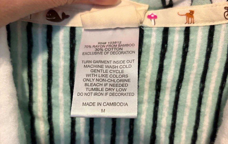 MUNKI MUNKI 法兰绒睡衣 2 件套企鹅中号女式睡衣竹子 — 第 3/4 张图片