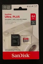 SanDisk Ultra Plus Micro SDXC UHS-1 Card with Adapter 64GB New