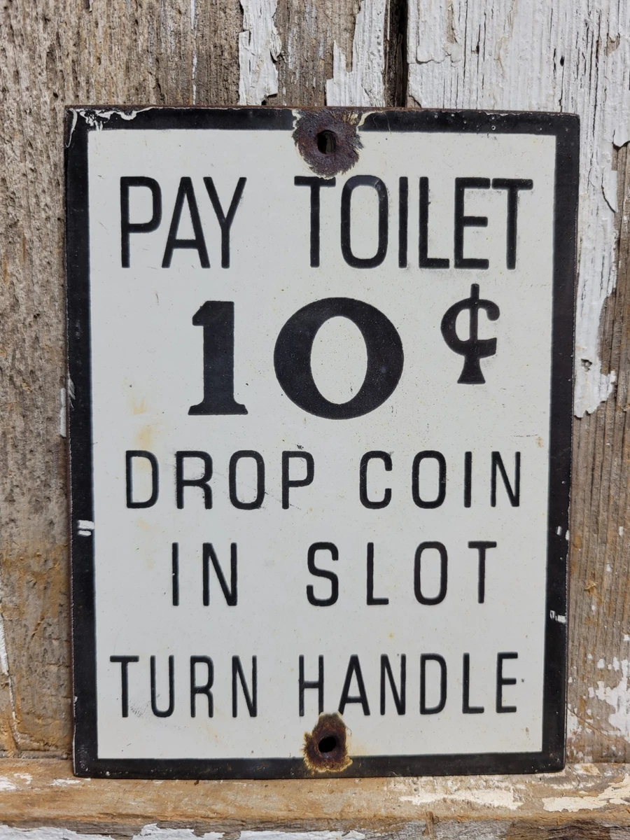 Porcelain Restroom Sign Indiana Original Advertising Signs (1930