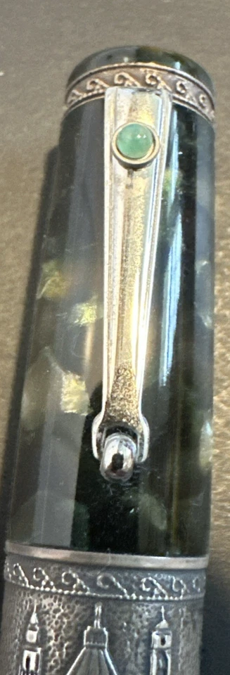 Pluma Estilográfica Delta Nazareth 2000 Edición Limitada Verde/Plata Oro 18K B Nuevo en Caja Foto 2 de 4