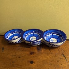 Mexican Salsa Triple Serving Bowl Hand Painte...
