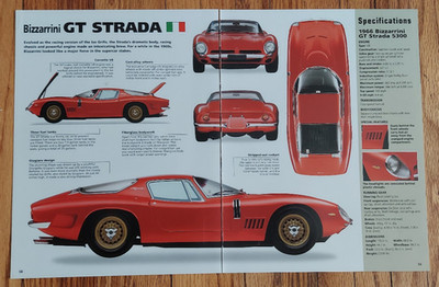 1966 BIZZARRINI GT STRADA 5300 MAGAZINE ADVERTISEMENT PRINT AD