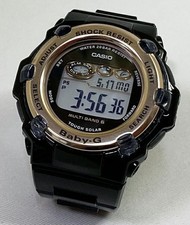 BABY G CASIO Black BGR 3003U 1JF Solar Radio Gift Wristwatch Baby G Handwritten
