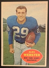 1960 Topps Football - #75 Alex Webster - New York Giants - ex condition
