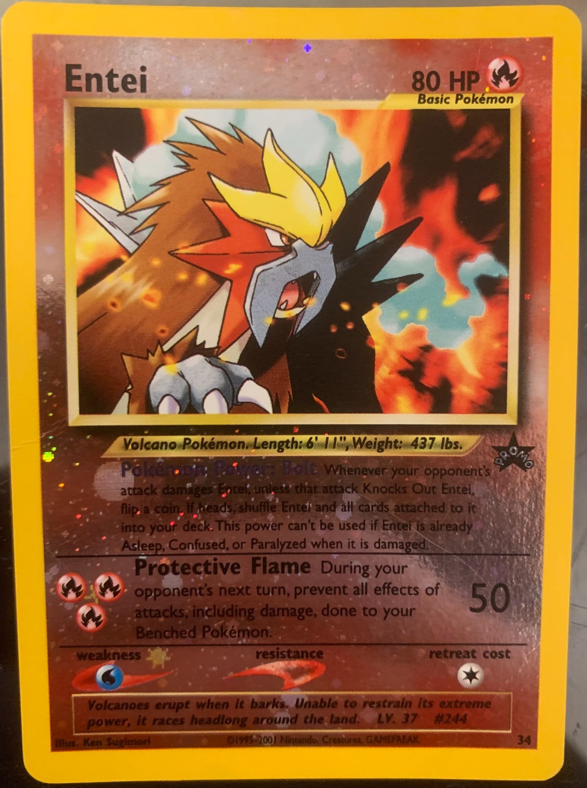 Entei 34 Promo Wizards Black Star Promos Pokemon Reverse Holo LP