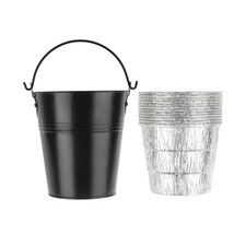 Drip Grease Bucket and 12-Pack Liners for Traeger 20/22/34 Series, Pit Boss e...