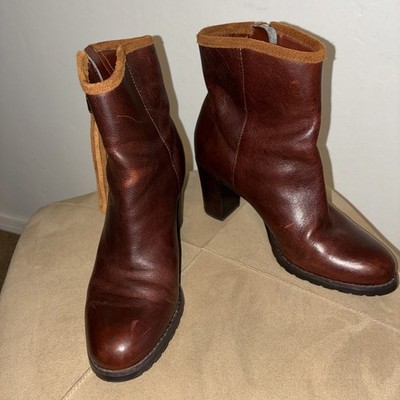 LAUREN RALPH LAUREN Carah Tassle Boots/Ankle/Size 7B/Side Zipper/Block Heel