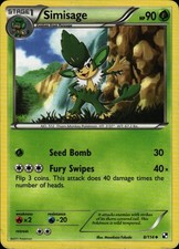 Pokemon TCG Card: Simisage Uncommon Grass Normal Black and White BLW 8/114  Masa