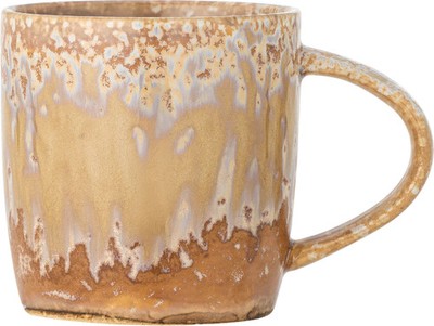 Bloomingville Milani Becher, Natur, Steingut Trinkbecher aus Steingut ca. 300 ml