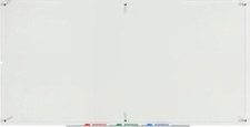 Clear Glass Dry-Erase Board Set - 6' X 4' - Includes Hardware Marker Tray Non