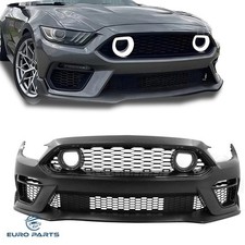 Fits 2015 2016 2017 Ford Mustang Led Grille Front Bumper Cover Mach 1 Style