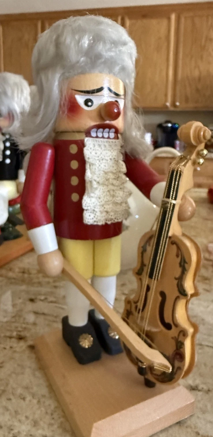 Rare Steinbach Nutcracker Mozart Musician With Cello Mint Condition
