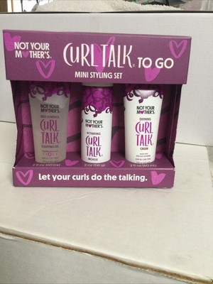 Not Your Mothers Curl Talk 3 Piece Mini Styling Set To Go Mousse Gel & Cream