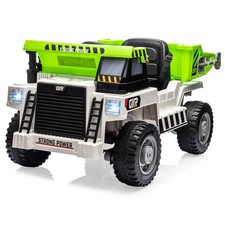 12V Electric Toy Car Ride on Dump Truck with Remote Control  Dumping Bed, Music