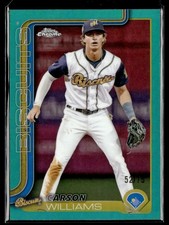 2025 Topps Pro Debut Chrome Aqua Refractor Carson Williams /75 Montgomery