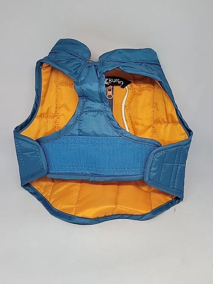 Chaqueta Kurgo Loft para Perros, Talla Mediana, Azul/Naranja Reversible, Resistente al Agua Foto 2 de 3